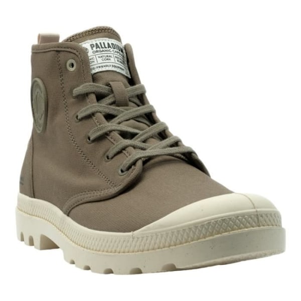 PALLADIUM ankelboots - PAMPA HI ZIP ORGANIC Green - Blandat - Textil - Dragkedja - 3 cm - Vuxen - Hög Grön 44