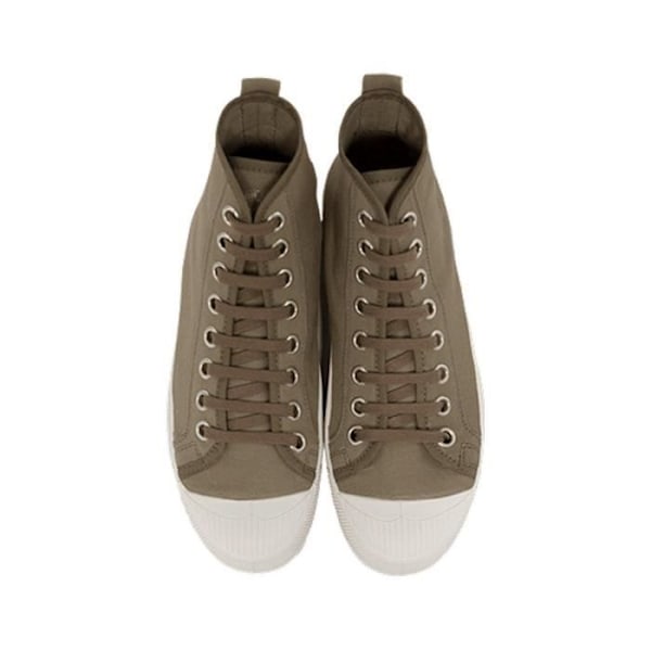 Bensimon canvas high-top sneakers model B79 - Kvinder - Khaki - Grøn - Snørebånd - Voksen - Flade Kaki 38