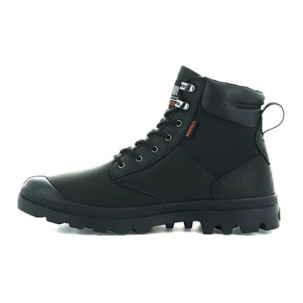 Palladium PAMPA SHIEL ankelstøvler - Sorte - Snørebånd - Tekstil - Medium Svart 45