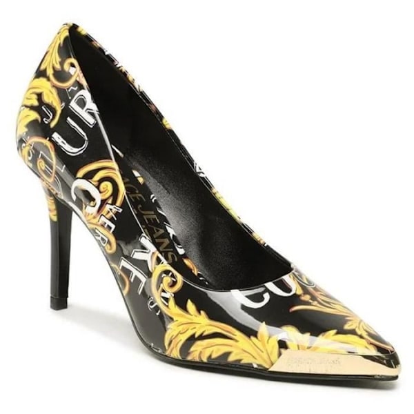 Dampumps - VERSACE JEANS COUTURE - 8 cm stilettklack - Spetsig tå - Svart Svart 36