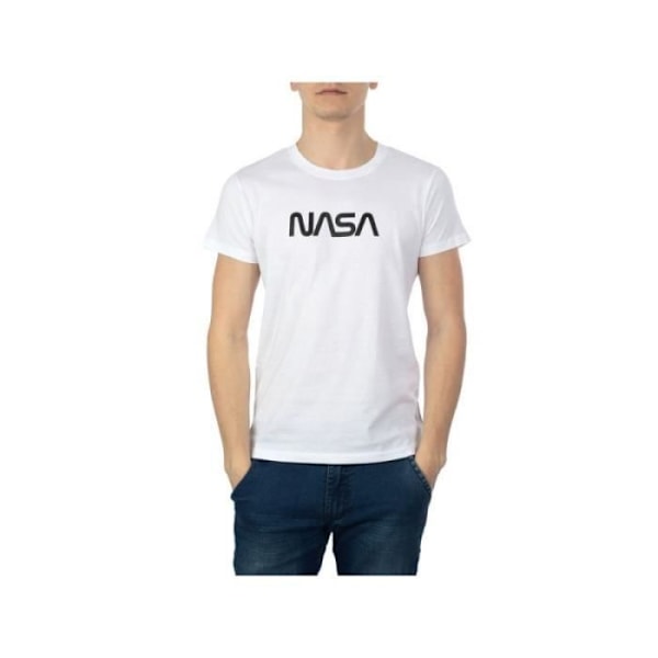 NASA vit herrt-shirt - Big Worm - Korta ärmar - Normal passform Vit jag