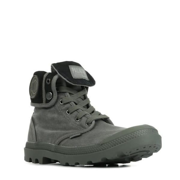 Palladium Baggy Boots - Herr - Grå - Ovandel i bomullscanvas - Formgjuten gummiyttersula i ett stycke Metall / svart 43