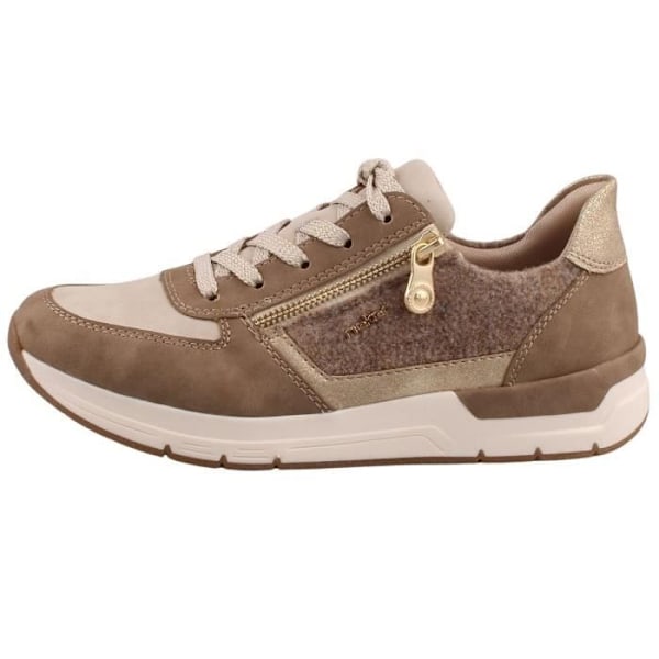 Sneakers - RIEKER - 58902-64 - Dame - Kunstlæder og tekstil - Kilehæl Beige 39