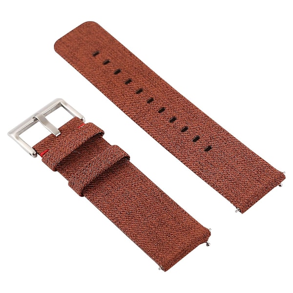 Brun Anvas Armband kompatibelt med Fitbit Versa / Versa 2