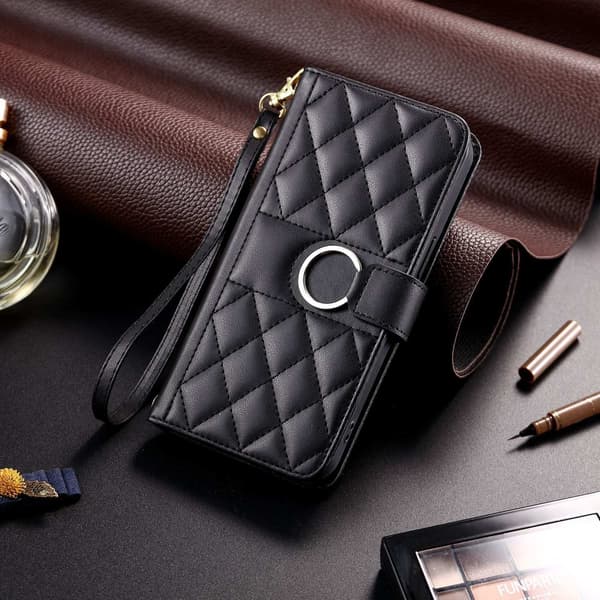 Etui til iPhone 16Pro max sort Flip ins taske