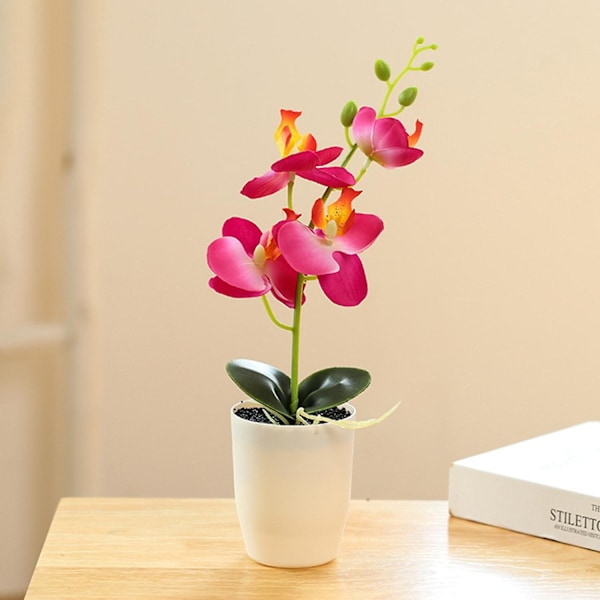Kunstige Planter Langvarige Ingen Visne Plast Simulerte Planter med Potte Bryllupsdekor