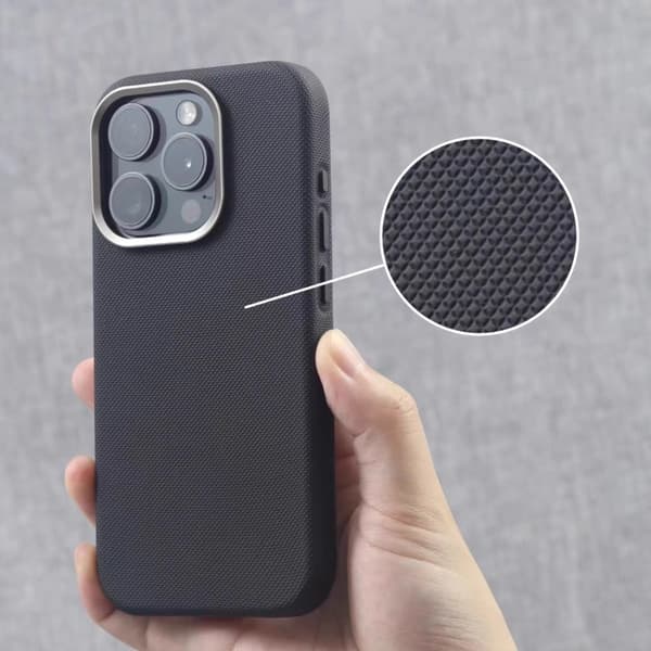 Etui til iPhone 13 Pro Max Samurai Sort Diamantmønster læder magnetisk linse