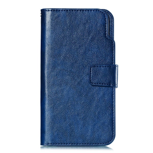 Etui til iPhone 15 Pro Max blå Nine Card Business Lommebok med Kortholder Flip På lager
