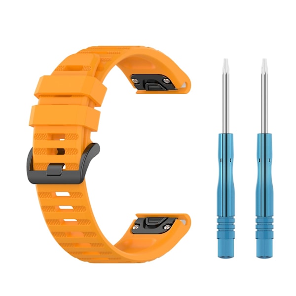 Gul Gul Silikon Quick Release Armband kompatibelt med Garmin Fenix 7X