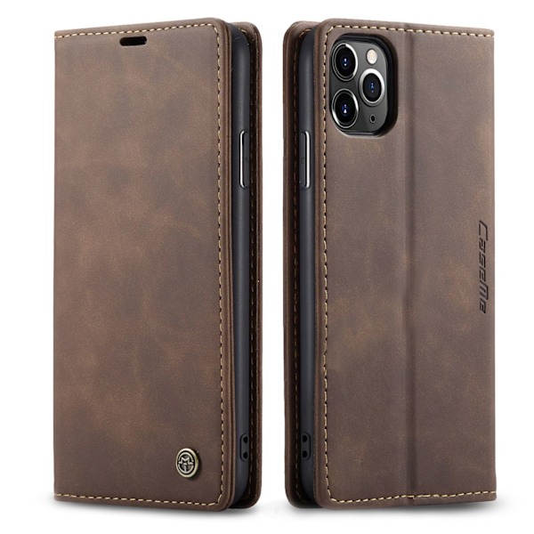 Etui til iPhone 16 E Brun Wallet med Kortholder Retro Flip