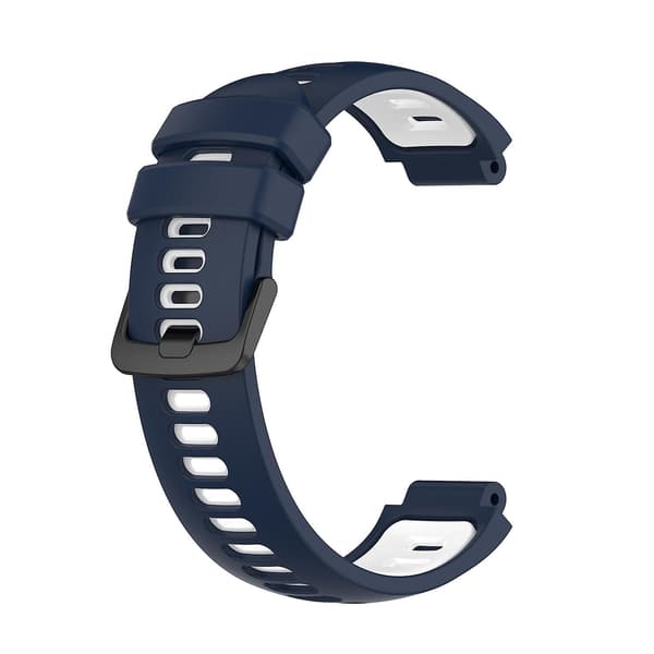 Midnattsblå Vit Midnattsblå Vit Silikon Armbandsrem kompatibel med Garmin kompatibel med Forerunner 735 / 735xt