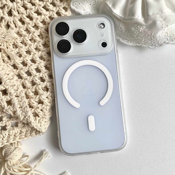 Etui til iPhone 17 Magnetisk Slank Profil Hvid Noz29024