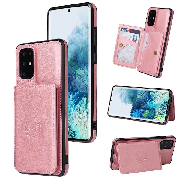 Kotelo iPhone 13 Prolle, ruusukultainen läppälompakko korttipidikkeellä ja magneetilla