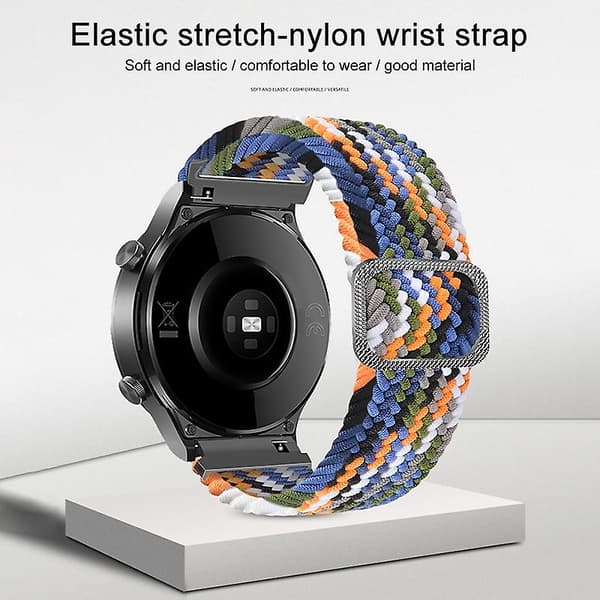 Sort Sort kompatibel med Samsung Galaxy Watch Active2 40mm Nylon Urrem