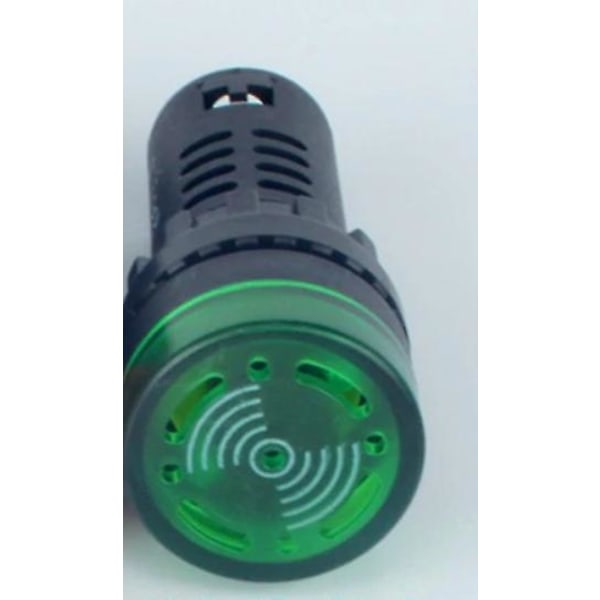 Färgglad LED-aktiv summer pip larmindikator Grenn 24V
