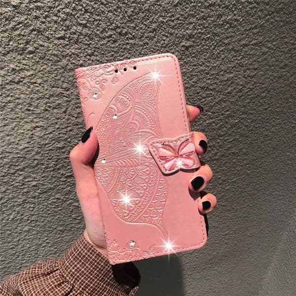 Etui til iPhone 13 Pro Rose Gold Flip Magnetisk