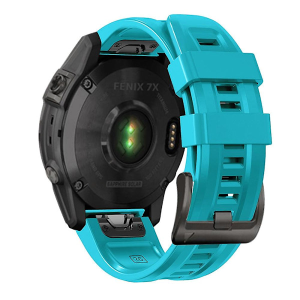Himmelsblå Silikonarmband kompatibelt med Garmin Fenix 7x / 6x / 5x 26mm