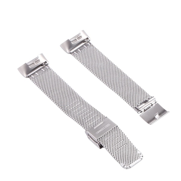 Sølvfarvet Milanese urrem kompatibel med Fitbit Charge 4