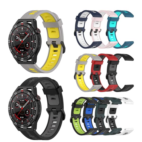 Sort Grå Sort Grå Vertikal Silikone Urrem kompatibel med Garmin Venu 2