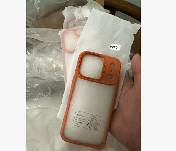 Fodral till iPhone 17 Pro Klar Klar Orange Noz25956