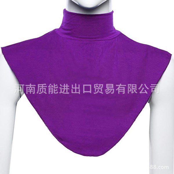 Dam falsk krage Avtagbar halv Vinterhalsduk Modal F Purple