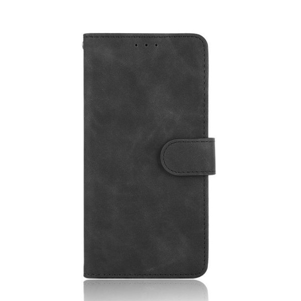 Kotelo iPhone 13 Pro Max -puhelimelle, tyylikäs musta pehmeäpintainen lehmännahkainen retro-läppälompakko korttipidikkeellä