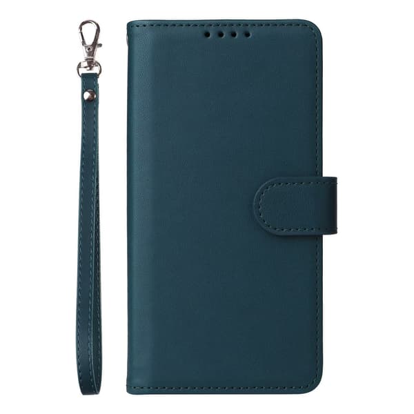 Etui til iPhone 15 Plus, blå Split Magnetisk 2-i-1 Stand Wallet med Kortholder