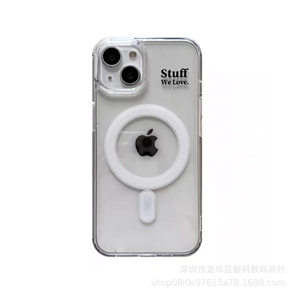 Etui til iPhone 15 Pro Sort transparent magnetisk etui Koreansk niche Butterfly Magnetisk læder kortholder
