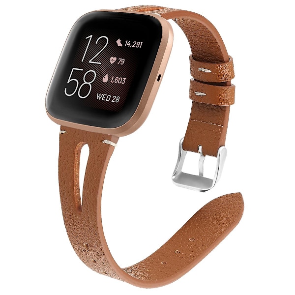 Brun Brunt kompatibelt med Fitbit Versa 2 Armband kompatibelt med Fitbit Versa 2