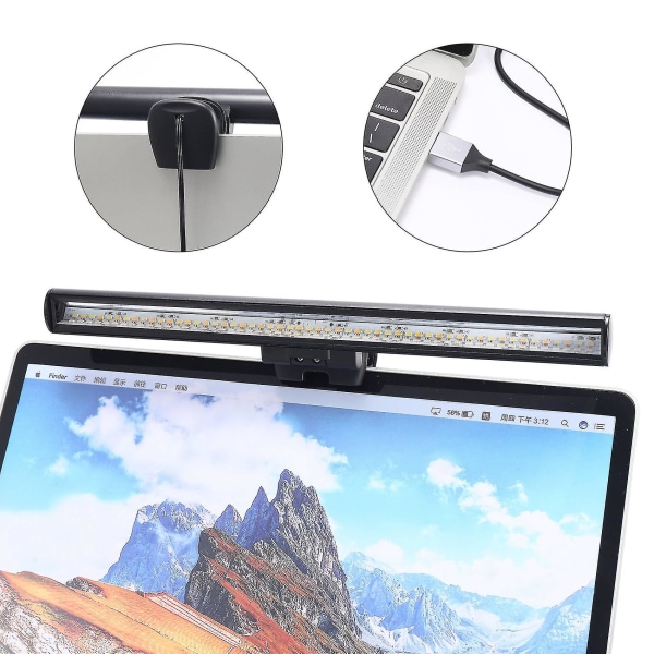 Ny bildskärmslampa för e-läsningsskärm kompatibel med bärbar dator, USB driven kontorslampa