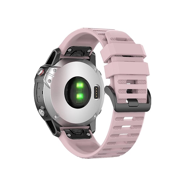 Rose Pink Rose Pink Offisiell Tekstur Klokkereim kompatibel med Garmin Fenix 6 22mm
