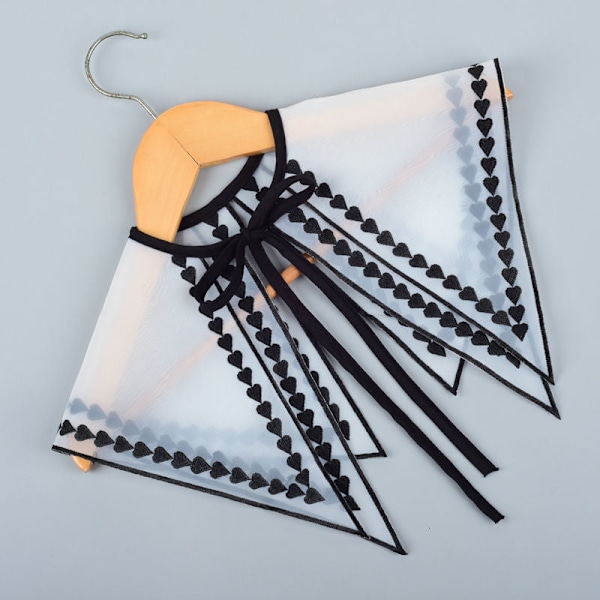 Dame falsk krage Avtakbar halv skulder Avtakbar Versat P04 Black