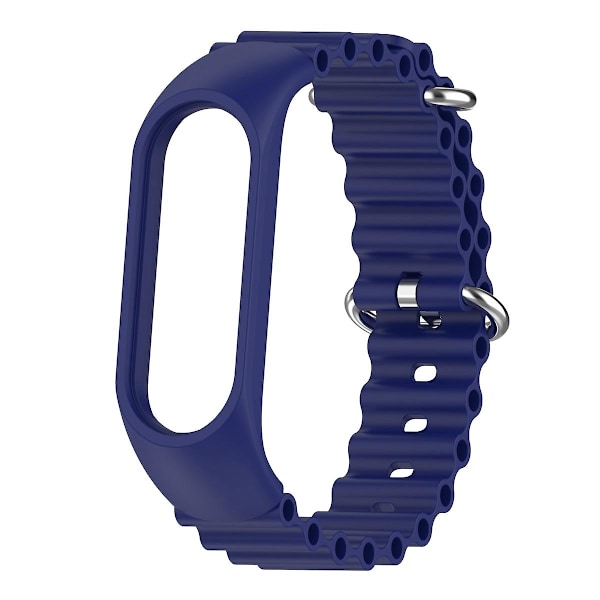 Blått silikonarmband kompatibelt med Xiaomi Mi Band 7 / 6 / 5 / 4 / 3