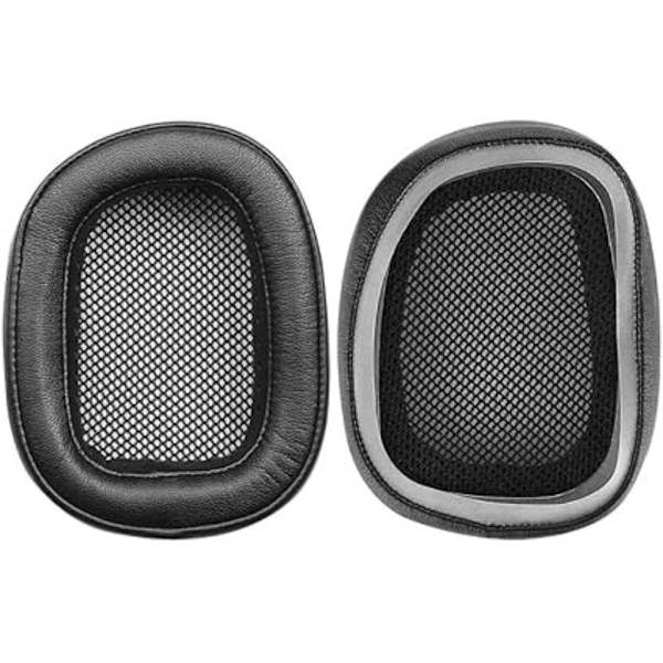 2 kpl musta pehmuste mustille Logitech G433 G233 G-pro G533 G231 G331 -kuulokkeille