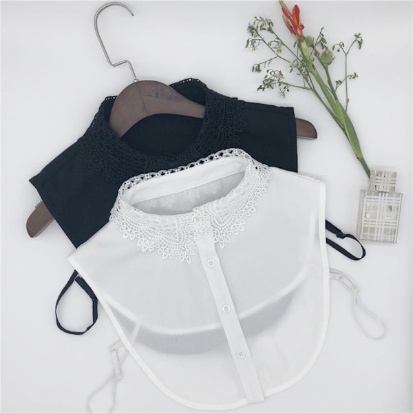 Naisten tekoviulus Irrotettava puolikas Trendikkäät vaatetusasusteet Hollow collar White