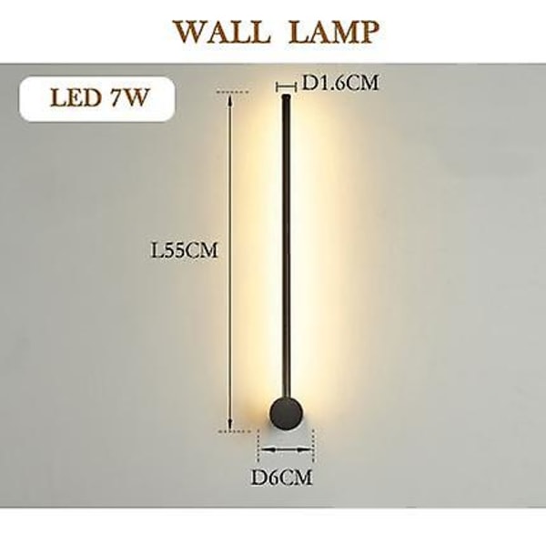 Modern led golvlampa -enkel färgglad Rgb-ljus Cold White WALL LAMP 55CM