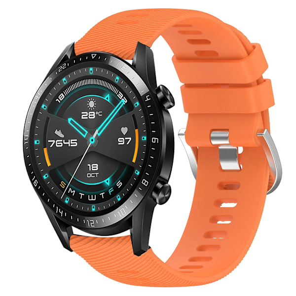 Orange Orange Blød Silikone Urrem kompatibel med Huawei Gt2 46mm