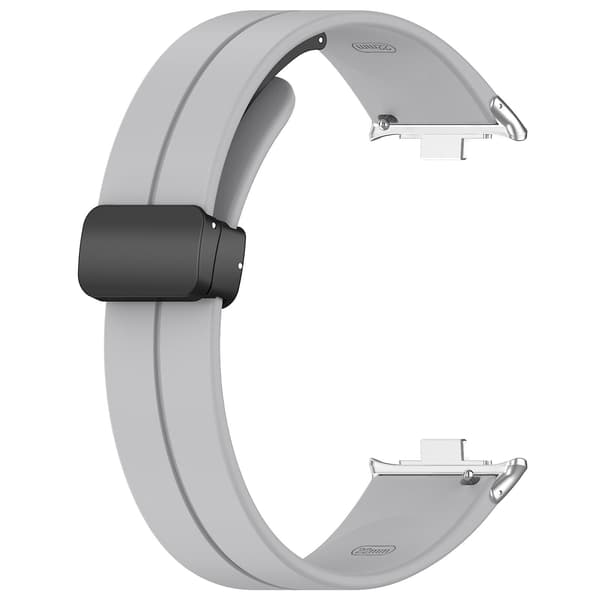 Lysegrå Lysegrå Magnetisk Spenne Silikonrem kompatibel med Redmi Watch 4