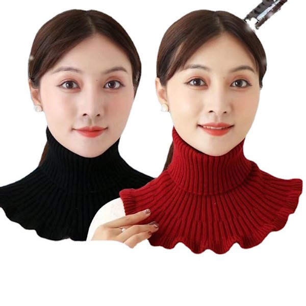 Dame falsk krage Bandana middelaldrende og eldre cervikal Black (one piece) scarf size