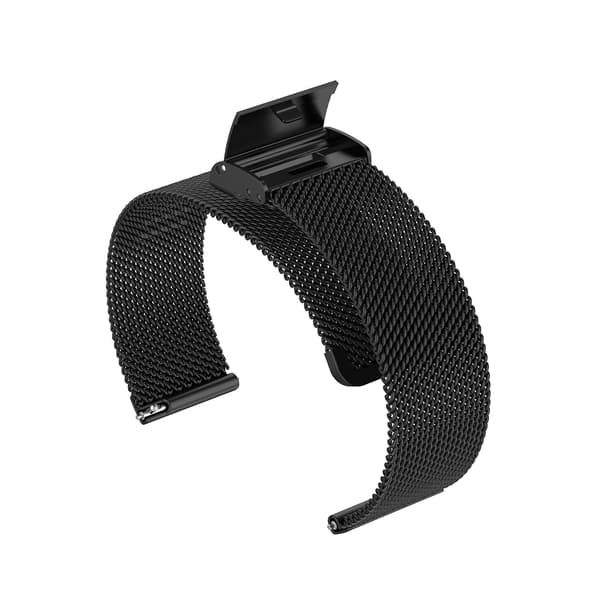 Sort Sort Metal Stål Mesh Rem kompatibel med Honor Magic Watch 2 46mm