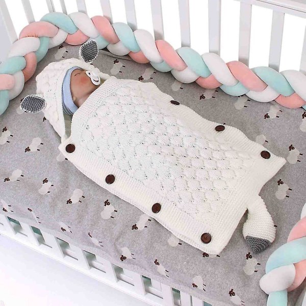 Nyfödd Barnvagn Sovsäckar Swaddle Wrap Kuvert Light Pink Newborn