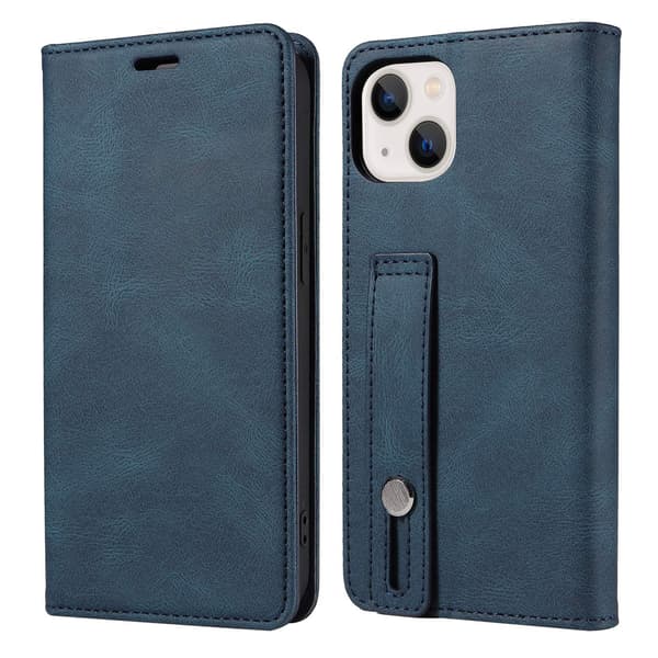Fodral för iPhone 13 mini blå Handledsflip