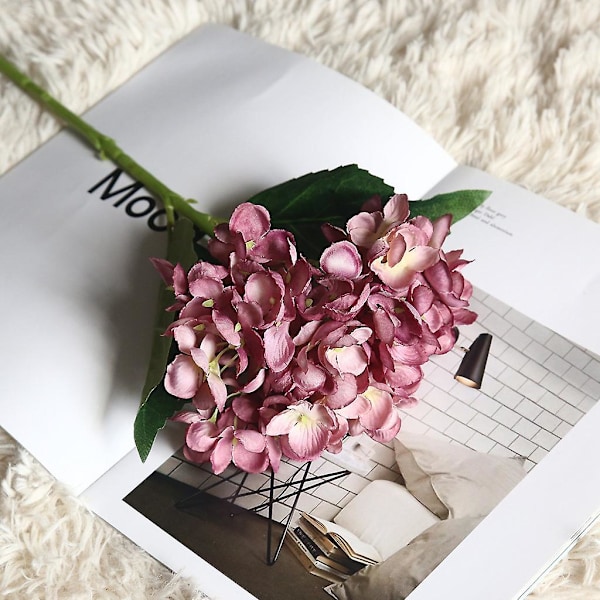 Konstgjord blomma hortensia Falsk sidenblomma Hem Bröllopsfest Blomsterdekor K