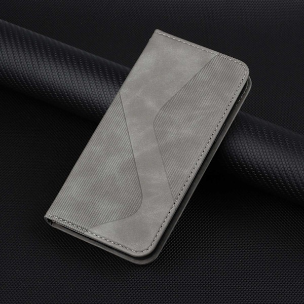Etui til iPhone 15 Plus grå Wallet med kortholder Flip Wallet