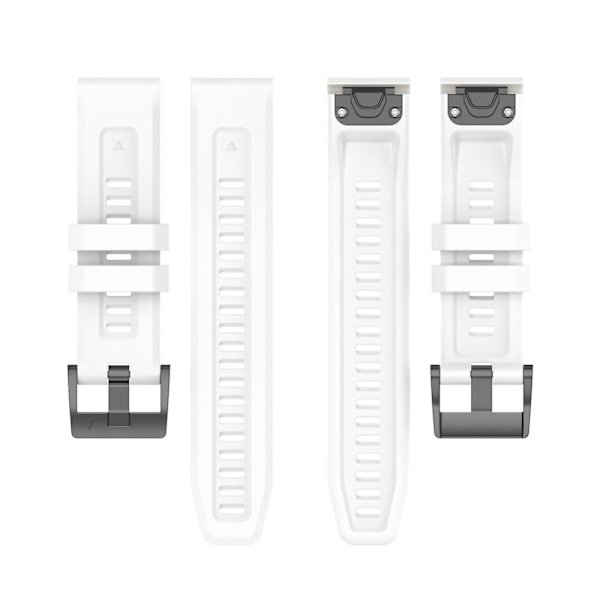 Vit Vit Silikonarmband kompatibelt med Garmin Fenix 7s