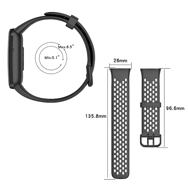Mørkegrøn TPU-urrem kompatibel med Xiaomi Mi Band 7 Pro
