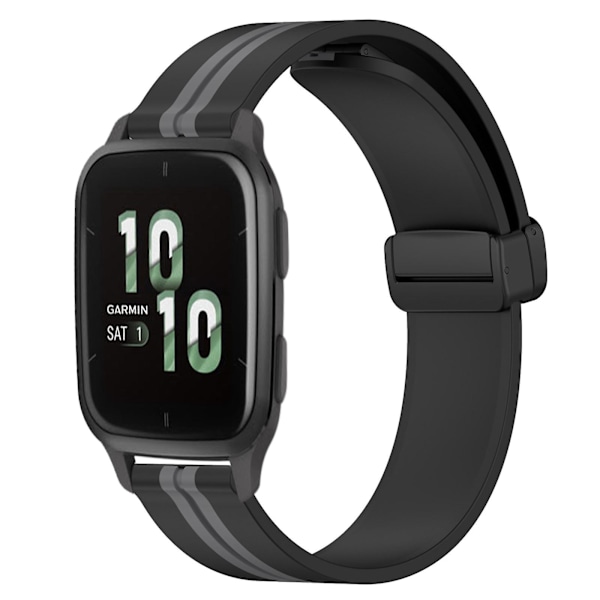 Sort Grå Sort Grå Silikone Urrem kompatibel med Garmin kompatibel med erunner Sq2