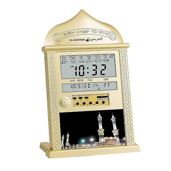 Azan Moské Bedetid Ur Islamisk Moské Azan Kalender Muslimsk Bedetids Væg Ur Alarm Ramadan Hjem D