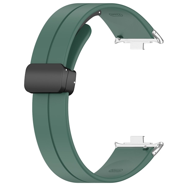 Tummanvihreä tummanvihreä magneettisoljellinen silikonihihna, yhteensopiva Redmi Watch 4:n kanssa