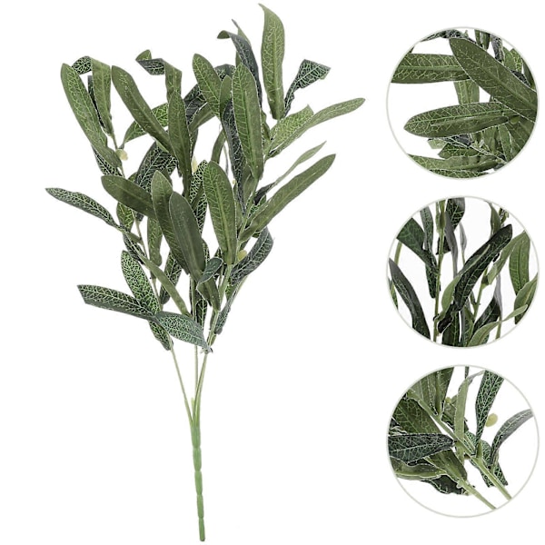 1 st Simulation Olivblad Dekoration Konstgjord Växt Blomsterarrangemang Tillbehör